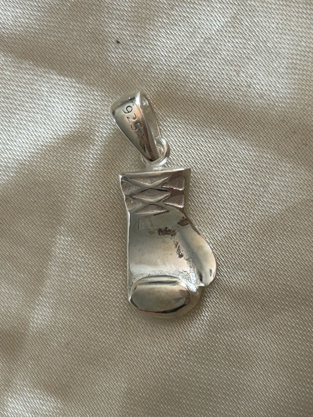 Sterling Silver Boxing Glove Pendant or Charm